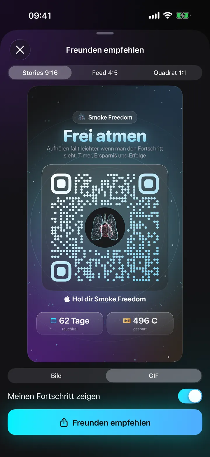 Teile deinen Fortschritt