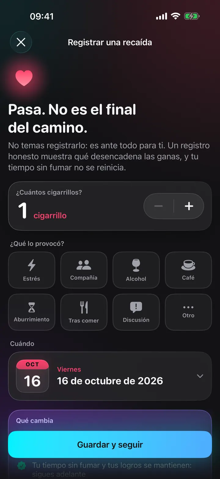 Una recaída no es un fracaso