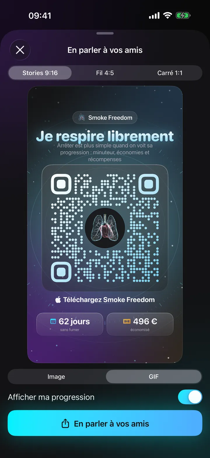 Partagez vos progrès