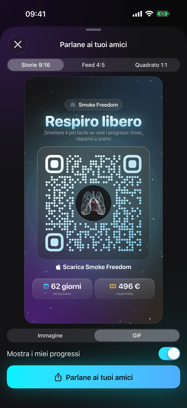 Condividi i tuoi progressi